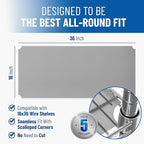 Sterling Shelf Liners for Wire Shelf System: Set of 5 in Graphite: 16 x 36 inch: Plastic Wire Shelving Mats