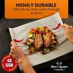120 Pcs 16x24 Inch Parchment Paper Sheets by Baker's Signature | Parchment Baking Paper, Parchment Paper - Perfect for Baking, Precut Non-Stick Sheets, Eco-Friendly, Will Not Curl or Burn