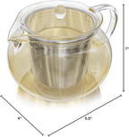 Teabloom Kyoto 2-in-1 Tea Kettle/Tea Maker – Heatproof Glass Teapot with Removable Loose Tea Filter – Tea Connoisseur's Choice