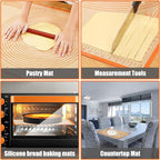 Silicone Pastry Mat 36x24 Inch - Nonstick Baking Mat Perfect for Dough, Pastry, Pie Crust, Fondant, Pasta/Pizza