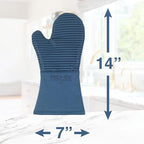 All-Clad Premium Silicone Oven Mitts, 2-Pack, Indigo