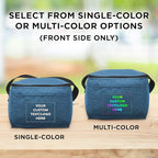 Custom Insulated Cooler Lunch Bag Set of 100, Personalized Bulk Pack - Perfect for Work, Travel, Outdoor Events - Blue