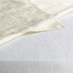 Home Bargains Plus Quilted Heavy Duty Table Pad Protector with Flannel Backing, Cut to Fit, Heat Resistant, Wipe Clean, Protects Table from Spills and Scratches, White, 60” x 120” Rectangle