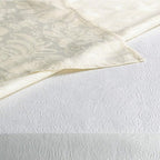 Home Bargains Plus Quilted Heavy Duty Table Pad Protector with Flannel Backing, Cut to Fit, Heat Resistant, Wipe Clean, Protects Table from Spills and Scratches, White, 70” Round Rectangle