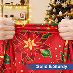 homing Rectangle Table Cloth Cover, Waterproof Polyester Elastic Fitted Tablecloth, Fits for 8 Foot Folding Tables, Washable Table Protector for Christmas, Holiday, Party (Flowers, 30" x 96")