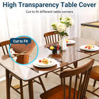 Clear Table Cover Protector Rectangle 40 x 60 Inch, 2.0mm Transparent Plastic Table Protector Waterproof, Anti-Scratch Clear Desk Mat for Office Desktop Dresser Dining Table, FDA Compliant
