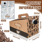 Dandat 30 Pack Disposable Coffee Dispenser Box 96 oz - Thick Hardboard Insulated Coffee to Go Container with Handle & Lids, Hot Cold Bulk Beverage Dispenser for Parties, Catering, Take Out
