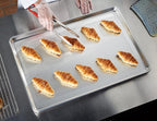 CURTA 6 Pack Aluminum Sheet Pan Perforated, NSF Listed Full Size 26 x 18 inch Commercial Bakery Cake Bun Pan, Baking Tray