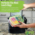 Bento Box for Kids and Adults - Reusable Lunch Box Meal Prep Containers - 3 Compartment Snack Box Container with Airtight Lid - Dishwasher, Freezer, Microwave Safe Food Snack Storage (39 oz, 2 Pack)
