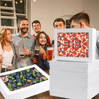 12pcs 19x14x4 inch Cake Boxes with Window，White Rectangle Sheet Large Bakery Boxes for Pastry Dessert Cake, Cupcakes Donuts Cookies Pie Treat Packaging