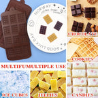 3 Pieces Silicone Break Apart Chocolate Molds, Square Non-Stick Candy Bar Mold, Reusable Protein and Candy Chocolate Mold