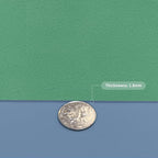 Leather Table Cover,1.8mm Thick,35.4x70.9 Inch,Table Protector for Dining Room Table,Dining Table Cover,Table Cover Protector,Dining Table Pads(Grayish Blue+Dark Green,35.4x70.9)