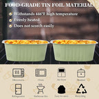Cupcake Liners With Lids, BAKINGPAK 30PCS 10oz Square Mini Aluminum Pans with Lids Mini Cake Pans with Lids Disposable Aluminum Foil Ramekins with Lids Baking Cups With Lids for St. Patrick's Day,Fern