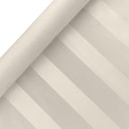 Luxury Table Protector Pad, 2 in 1 Table pad + Great Looking Tablecloth - Heat Resistant, Spill & Stain Proof - Flannel Backing (Ivory - Silk Stripe, 54x108)