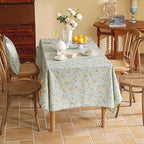 patdrea Designer Linen Green Small Tablecloth for Rectangle Table,Vintage Breathable Yellow Fruits Pattern Table Cloth,Decoration Cover for Kitchen Dining,Christmas,Thanksgiving,55"x71"-Ania a