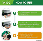 FoodSaver V4400 2-in-1 Vacuum Sealer Machine with Automatic Vacuum Sealer Bag Detection and Starter Kit