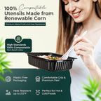 100% Compotable Knives Disposable Compostable Cutlery Set Silverware by Koalalove 150pc (CK150)