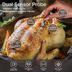 CulinaMeter One: 750FT Wireless Meat Thermometer with LCD Screen, Digital Cooking Food Thermometer for Beef Lamb Turkey, Dual Sensor Measures Internal & Ambient Temp