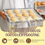200 Extra Large Bowl Food Covers for Bread Proofing, Fits Bowls up to 30", Elastic Reusable Plastic Bowl Cover for Half Sheet Pan(24x16, 21x15, 18x13 inch) and Baking Tray/Pizza&Dough Proofing