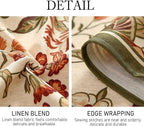 ISAENNE Designer Bohemian Linen Rectangular Tablecloth,Colorful Floral Pattern Table Cloth,Wrinkle Resistant Decorative Tablecloths for Dining Thanksgiving Kitchen Party,55"*87"-Grace A