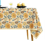 ISAENNE Designer Bohemian Floral Small Square Tablecloth,Linen Colorful Table Cloth,Wrinkle Resistant Decor Tablecloths for Dining Thanksgiving Kitchen Party Christmas,55"*55"-Estevan B