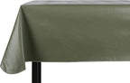 Yourtablecloth Heavy Duty Vinyl Rectangle or Square Tablecloth – 6 Gauge Heavy Duty Tablecloth – Flannel Backed – Wipeable Tablecloth with Vivid Colors & Many Sizes 52 x 90 Mint