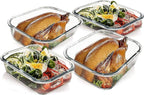 [80 oz & 36 oz]Extra Large Glass Food Storage/Baking Containers Set with Lids, 2 Pack 80 oz(10 cup)&2 Pack 36 oz (4.5 cup)Airtight Glass Container,Microwave,Oven,Freezer and Dishwasher, White