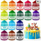 Food Coloring Powder - 16 Colors Vibrant Powdered Food Coloring, Concentrated Edible Dye Powder for Christmas Baking, Icing, Cooking, Cake Decorating, Cookies, Frosting - 5g/Bottle