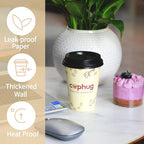 100 Pack 12 oz Coffee Cups,Disposable Hot Drink Paper Cups with Lids & Sleeves -12 Ounce Party Cups Perfect for Hot Beverages, Party, Office,and Home Use