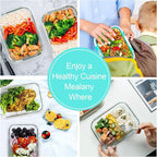 VERONES 10Pack 22OZ Glass Meal Prep Containers, Airtight Glass Lunch Containers Set, Glass Food Storage Containers with Lids,Exclusive of BPA, for Microwave, Oven, Freezer&Dishwasher Friendly,Green