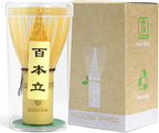 Bamboo Matcha Whisk, Handcrafted Organic Traditional Japanese Chasen, Matcha Stirrer Green Tea Preparation Mixing Tool Accessory (100 Prongs)