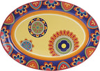 Bico Tunisian Ceramic 16 inch Oval Platter, Microwave & Dishwasher Safe