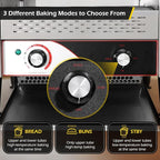 Dyna-Living Commercial Toaster 450 Slices/H Restaurant Toasters 110V 2600W Conveyor Rotating Toaster Oven Commercial Belt Toasters Hamburger Bread Bun Toaster for Restaurant