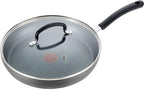 T-Fal Ultimate Hard Anodized Nonstick Fry Pan With Lid 10 Inch, Oven Broiler Safe 400F, Lid Safe 350F, Cookware, Kitchen, Home, Versatile Frying Pan, Skillet, Pots and Pans, Dishwasher Safe, Black