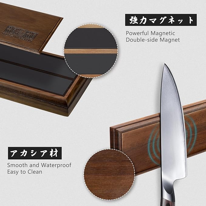 HOSHANHO Knife Set with Magnetic Knife Holder, 6 Pieces Japanese High Carbon Stainless Steel Kitchen Knife Sets, Ultra Sharp Professional Chef Knives Sets