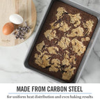 Martha Stewart Gallen 13 x 9 Inch Rectangular Nonstick Carbon Steel Cake/Baking Pan- Silver