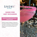 Snowy River Pink, Cocktail & Margarita Sugar Rimmer - Vibrant Color Glass Rimming Sugar with Medium Crystal Texture - 80oz