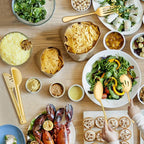 LIANYU 12-Piece Large Gold Serving Utensils Set, 9.8 Inch Stainless Steel Serving Spoons Forks Tongs Set, Perfect for Hostess Buffet Catering Party, Dishwasher Safe