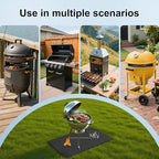 LETITIN Large 70x48 Inch Under Grill Mat for Outdoor Grill & Fire Pit - Fireproof Deck Protector Pad for Wood, Patio, Lawn - Oil-Proof Rubber Mat for Blackstone