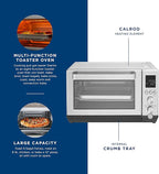 GE Convection Toaster Oven | Calrod Heating Technology | Large Capacity Toaster Oven Complete With 7 Cook Modes & Oven Accessories | Countertop Kitchen Essentials | 1500 Watts | Stainless Steel