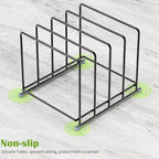 Cutting Board Organizer-1.6in Wide Kitchen Cutting Board Holder Stand for Pan,Baking Sheets,Cookie Sheets with 4 Slots,Baking Sheet Oragnizer(2PC-Large)