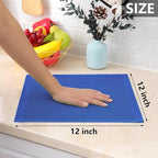 Homaxy 100% Cotton Waffle Weave Kitchen Dish Cloths, Ultra Soft Absorbent Quick Drying Dish Towels, 12 x 12 Inches, 12-Pack, Blueberry