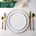 AmorArc Stoneware Dinnerware Sets,Round Reactive Glaze Ceramic Plates and Bowls Sets,Highly Chip and Crack Resistant | Microwave & Dishwasher Safe,Service for 8 Dishes Set (24pc)