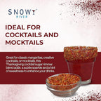 Snowy River Thanksgiving, Cocktail & Margarita Sugar Rimmer - Vibrant Naturally Colored Sugar for Cocktail Rimming, Baking & Decorating, Medium Crystal - 16oz
