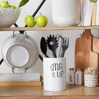 DII Kitchen Accessories Retro Collection, Ceramics, Utensil Holder, White