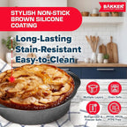 BAKKEN 6-Piece Kitchen Baking Pan Set - Commercial Grade Carbon Steel Bakeware, With Nonstick Coating, Stackable and Space-saving Design, PFOA, PFOS, PTFE Free, Oven Safe (Up To 450°F), Gray Marble