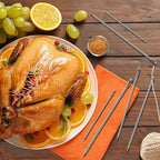 Ofargo Meat Trussing Needles, Roasting Trussing Needles for Lacing Roast Turkey, Chicken, Pork Skin, Whole Hog, Lamb, and Rotisserie Pig; Two of Each Size 4.9/5.7/7inch, 6pcs in All