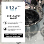 Snowy River Black, Cocktail & Margarita Sugar Rimmer - Vibrant Naturally Colored Sugar for Cocktail Rimming, Baking & Decorating, Medium Crystal - 80oz