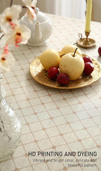 ISAENNE Designer Vintage Linen Floral Table Cloth for Rectangle Table,Fall Colorful Modern Tablecloth,Anti-Wrinkle Decor Tablecloths for Dining Thanksgiving Kitchen,55"*79"-Bertina E