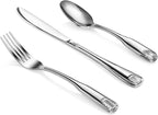 New Star Foodservice 58901 Shell Pattern, 18/0 Stainless Steel, 36 piece Flatware Set